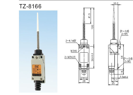 Neig tz-8166 Model Stijf neigen Schakelaar Nylon Type van de Merkgrens met Dubbel de Lentemechanisme