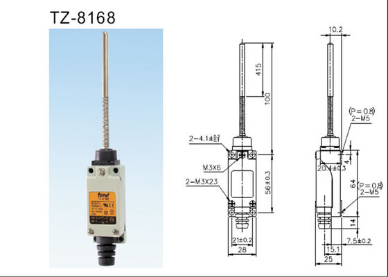 Tz-8168 neig van het de Lentestaal van de Grensschakelaar Linttype Stofdicht Ontwerp