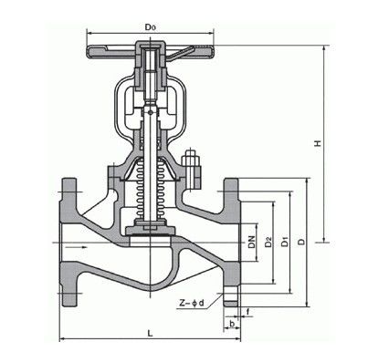 J41H van de de Bolklep van het Koolstofstaalroestvrije staal Klep van de de Flens de Verbinding Ingepaste Bol